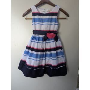 The Children's Place Easter Navy Blue Pink White Formal Party Dress Sz 6